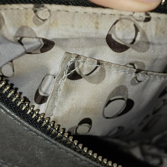 coach poppy silver metallic crossbody purse - Picture 3 of 4